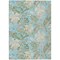 Homeroots 9' X 12' Teal Blue Olive Green And Beige Botanical Leaves Washable Indoor Outdoor Area Rug 618416 - alternate 7