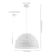 Jonathan Y Campana 20" 1-Light Bohemian Modern Woven Rope/Iron LED Pendant, White JYL6504E - alternate 7
