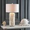 Jonathan Y Rosette 28.5" Seashell/Resin/Crystal LED Table Lamp, Cream JYL1006A - alternate 7