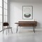 Homeroots 66" Walnut and Black Wood and Iron Dining Table 640713 - alternate 4