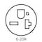 Leviton Straight Blade Connector, 20 A, Black LNR86-4E - alternate 6
