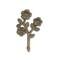 Homeroots 4" Antiqued Gold Cast Iron Flower Wall Hook 612074 - alternate 5