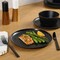 Gibson Home Fairhope 12 Piece Melamine Round Dinnerware Set in Matte Black 144614.12 - alternate 5