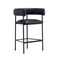 Manhattan Comfort Onda Metal Vegan Leather Counter Stool in Black CS1637-3 - alternate 6
