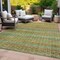 Homeroots 9' X 12' Green Copper And Teal Blue Striped Washable Indoor Outdoor Area Rug 637336 - alternate 5