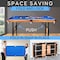 Serenelife 4.5ft Folding Pool Table, 55in Portable Foldable Billiards Game Table for Kids and Adults with, Blue SLPTB56 - alternate 2