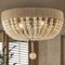 Jonathan Y Justina Wood Bead 14" 2-Light Farmhouse Bohemian Iron LED Flush Mount, Light Taupe/Chrome JYL1307A - alternate 6