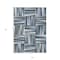 Homeroots 10' X 14' Denim Blue Gray And Ivory Geometric Washable Indoor Outdoor Area Rug 598255 - alternate 7