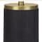 Homeroots 24" Black and Gold Concrete Cylinder Table Lamp With Ivory Drum Shade 545848 - alternate 3