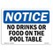 Signmission No Drinks Or Food On Pool Table , 7 Inch X 5 Inch, Decal OS-NS-D-57-L-14493 - alternate 1