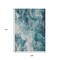 Homeroots 9' X 12' Teal Blue And Ivory Abstract Washable Indoor Outdoor Area Rug 617804 - alternate 4
