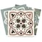 Homeroots 4" X 4" Vintage Sage Mosaic Peel And Stick Removable Tiles 390858 - alternate 1