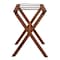 Homeroots Hotel Light Walnut Folding Luggage Rack With Four Straps 383074 - alternate 2