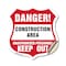 Signmission Construction Area Shield Sign Danger! Un, 18 Inch X 18 Inch, Vinyl Decal SHI-D-18-373 - alternate 1