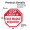Signmission Stop Check-in Face Masks Required, 18 inch X 18 inch, Vinyl Decal, 2PK OC-D-2PACK-18-54 - alternate 4