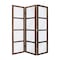 Homeroots 84" Brown Folding Three Panel Screen Room Divider 274608 - alternate 1