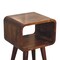 Homeroots 20" Brown Solid Wood Square Nightstand 651482 - alternate 13