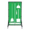 5S Supplies Housekeeping Shadow Board Broom Station V4, Green / White Shadows, Kit + Stand, No Text HSB-V4-GREEN/WHITE-KIT-STAND-NO TEXT - alternate 1