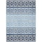 Homeroots 5' X 8' Blue Sky Blue And Ivory Geometric Washable Indoor Outdoor Area Rug 613826 - alternate 7