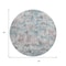 Homeroots 8' Blue Ivory And Sage Round Abstract Washable Indoor Outdoor Area Rug 643567 - alternate 5