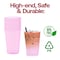 Smarty Had A Party 12 oz. Clear Pink Disposable Plastic Party Cups, 240PK 512C-P-CASE - alternate 6