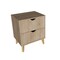 Homeroots 24" Natural Wood Two Drawer Nightstand 552253 - alternate 1