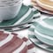 Gibson Home Cottage Stripes 12 Piece Melamine Dinnerware Set in White and Multi 750123516M - alternate 7