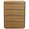 Homeroots 32" Natural Solid Wood Four Drawer Dresser 555429 - alternate 7
