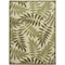 Homeroots 4' X 6' Ivory And Green Palm Leaf Indoor Outdoor Area Rug 548153 - alternate 1