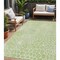 Homeroots 5' X 8' Artichoke Green And Ivory Geometric Washable Indoor Outdoor Area Rug 595044 - alternate 1