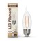 Bulbrite LED Filament, 5 Watt Dimmable CA10 Light Bulb, Clear Glass Finish, E26 Base, 3000K, 500 Lumens, 4PK 862084 - alternate 8