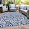 Homeroots 10' X 14' Navy Blue And Ivory Southwestern Washable Indoor Outdoor Area Rug 594183 - alternate 7