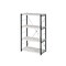 Homeroots 43" Antiqued White And Black Metal and Wood Four Tier Etagere Bookcase 486309 - alternate 3