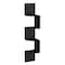 Homeroots 52" Black Wood Wall Mounted Corner Shelf 546427 - alternate 7
