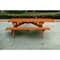 Homeroots 94" Redwood Solid Wood Outdoor Picnic Table 525016 - alternate 1