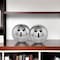 Homeroots Set of Two Silver Buffed Aluminum Decorative Orb Tabletop Sculpture, 2PK 383738 - alternate 3
