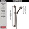 Delta ActivTouch 9-Setting Hand Shower with Traditional Slide Bar / Grab Bar 51900-RB - alternate 3