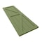 Ekena Millwork True Fit PVC Two Equal Panel Farmhouse Fixed Mount Shutters w/ Z-Bar, Moss Green , 12W x 42H, PR TFP102FH12X042MG - alternate 6