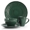 Elama Malibu Sea Glass 16-Piece Dinnerware Set in Dark Green ELM-MALIBU-SEA-GLASS - alternate 4