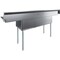 Amgood 90 in. x 23.5 in. Stainless Steel Three Compartment Sink with 18 in. x 18 in. Bowls and Left and Right Drainboards SINK S3C-181812-18LR-NF-Z - alternate 2