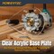 Powertec Offset Sub Base Plate for Trim Routers Edge Profile Tool, Clear Acrylic with Handle & Screws 72146N - alternate 4