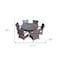 Homeroots Seven Piece Clear and Gray Round Glass Dining Set 372324 - alternate 4