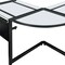 Homeroots 78" Clear and Black Glass and Metal Corner Computer Desk 654255 - alternate 6