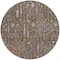 Homeroots 8' Brown Purple And Blue Round Floral Washable Indoor Outdoor Area Rug 605261 - alternate 5