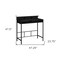 Homeroots 47" Black Wood and Metal H-Shape Computer Desk 489893 - alternate 4