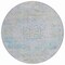 Homeroots 8' Beige And Blue Round Medallion Washable Indoor Outdoor Area Rug 615730 - alternate 3