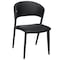 Leisuremod Aspen Collection Modern Dining Chair Black Frame in Black ACBL51BL - alternate 1