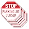 Signmission Stop Parking Lot Closed, 10 inch X 10 inch, Aluminum Metal Signs, 5PK OC-A-5Pack-10-117 - alternate 1