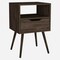 Homeroots 25" Brown Wood One Drawer Nightstand 543655 - alternate 1