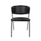 Manhattan Comfort Drift Metal Vegan Leather Side Chair in Black - Set of 4 DC1532-2 - alternate 6